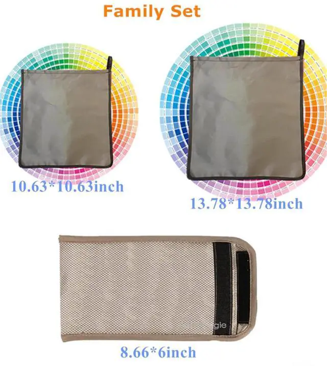 Alt view image 2 of 5 - Anti Radiation Labtop Pad,Laptop EMF Radiation Blocking Pad Computer Tablets Notebooks Thigh Pad Shield Protection Pouch Faraday Fabric Bag,5G RF GPS RFID Security Pouch (Set-3pcs)