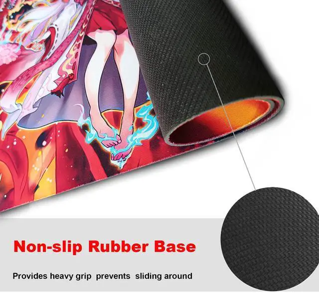 Alt view image 5 of 5 - sabermaster Card Rubber Mat ygo playmat Gaming Competition Pad Mat Card Binder Deck 23.6x13.7in (Red Cartesia 1)