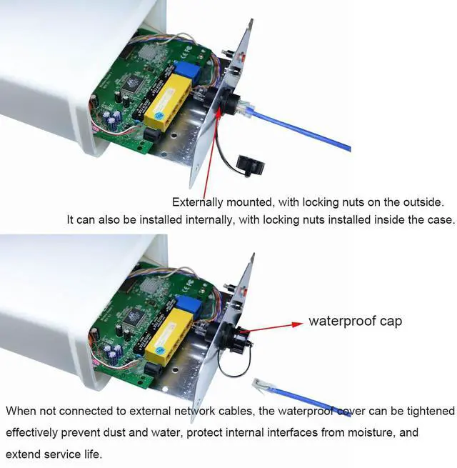 Alt view image 4 of 5 - PENGLIN 6PCS Waterproof CAT6 RJ45 Bulkhead Ethernet Coupler, Shielded RJ45 Industrial Panel Mount Connector,RJ45 Ethernet LAN Cable Connector Female to Female