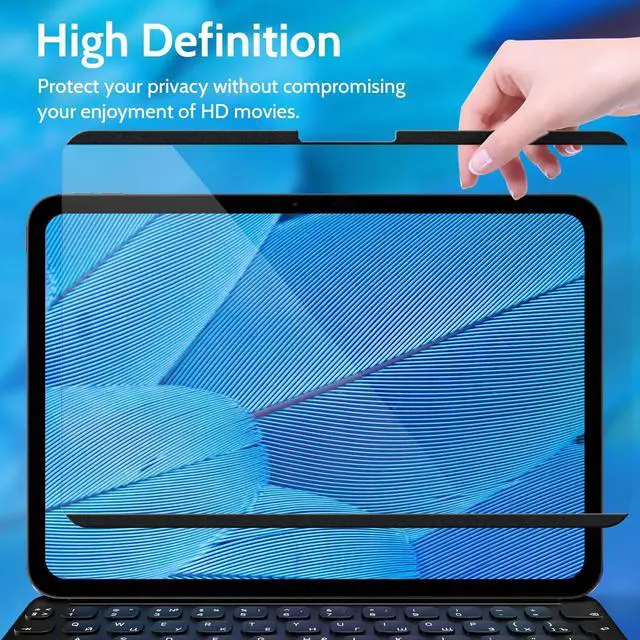 Alt view image 5 of 5 - Peslv Magnetic Privacy Screen Protector for iPad Pro 11 Inch 5th (2024, M4), Removable Anti Blue Light Glare Spy Private Filter, High Sensitive Bubble-Free Easy Install Black Security Screen
