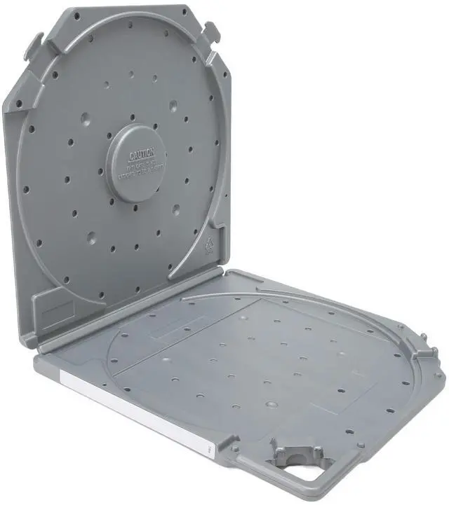 Main image of 10 Inch Empty Tape Reel Storage Box, Reel to Reel Tape Storage Boxes with Label Paper and Carry Handle, Scratch Full, for Sound Tapes (Grey)