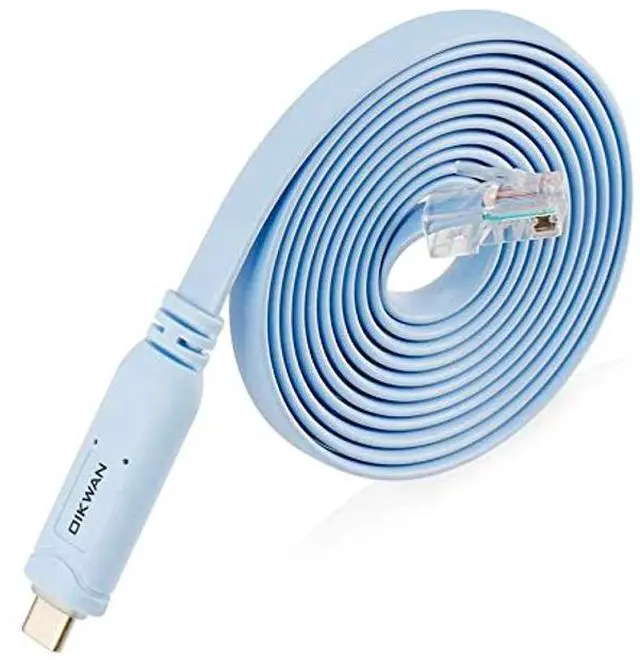 Alt view image 5 of 5 - OIKWAN USB 2.0 to Male DB9 Serial Cable and 6ft USB Type C to RJ45 Serial Adapter