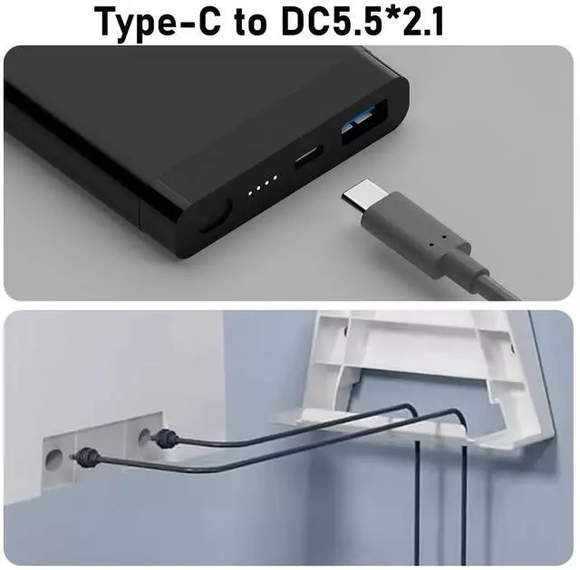 Alt view image 5 of 5 - RAINSUNG Waterproof Starlink Mini USB C to DC Power Cable Cord, Work with PD USB-C 20V 5A 100W or More Fast Charger/Power Bank/Car Charger or Other PD Source 18AWG (5m Length)