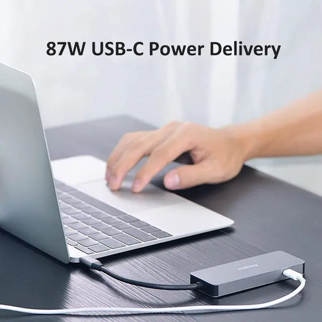 Alt view image 3 of 5 - USB C Hub 6 in 1 Laptop Docking Station USB to HDMI Multiport Adapter with 3 USB 3.0 Ports, 1 USB-C Port and 1 PD Port Compatible for Windows, Mac and Linux