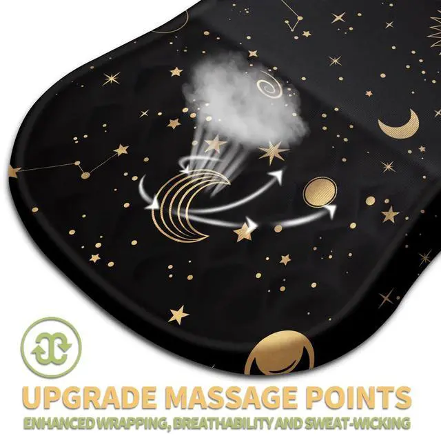 Alt view image 2 of 5 - Ergonomic Wrist Rest Support Mouse Pad, Massage Design Relief Carpal Tunnel Pain, Entire Memory Foam Non-Slip, Computer Mouse Pads for Wireless, Starry Sky