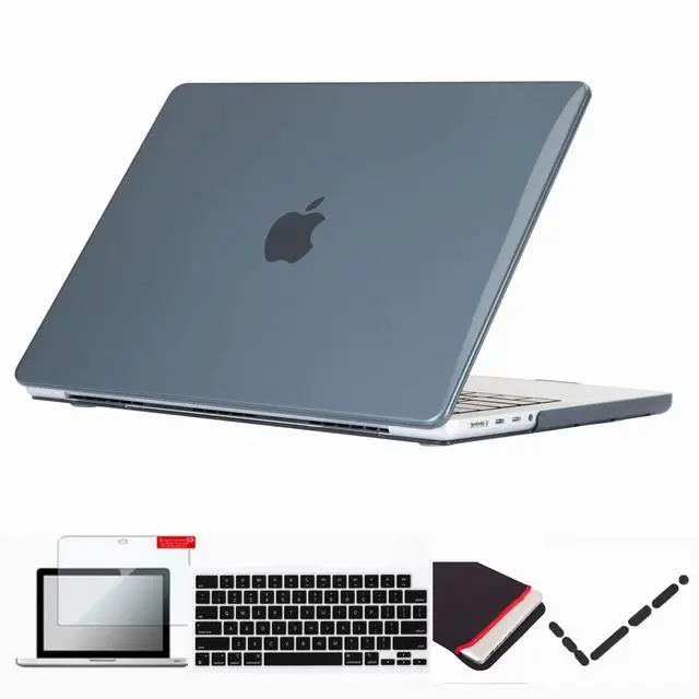 Main image of Se7enline Compatible with 2021-2024 MacBook Pro 14 inch Case for Mac Pro 14-inch A2442 A2779 A2918 A2992 A3112 A3401 M4 M3 M2 M1&Keyboard Cover &Sleeve &Screen Protector&Dust Plug, Crystal Black