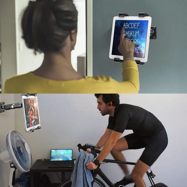 Alt view image 5 of 5 - OHLPRO Heavy Duty Drill Base Tablet Holder Car Mount, iPad Mount for Truck Compatible with 7"-13" Tablets, Adjustable Angle, Sturdy Design, Ideal for Cars,Wall, Commercial Vehicles - Includes Screws