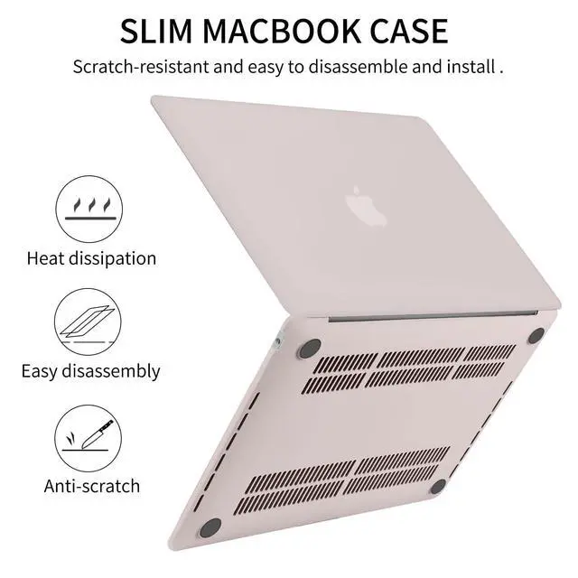 Alt view image 4 of 5 - Seorsok Compatible with MacBook Air 15 inch Case 2023 2024 Release M3 A3114 M2 A2941 Liquid Retina Display Touch ID,Ultra Thin Laptop Plastic Hard Shell Case&Keyboard Cover,Rock Grey