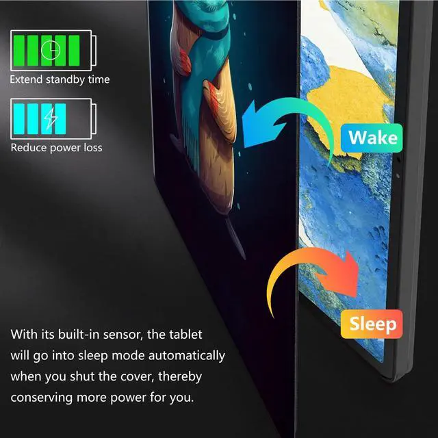 Alt view image 5 of 5 - Case for All-New Kindle 6" (11th Generation 2022 Release) with Soft TPU Buffer, PU Leather Cover 360° Swivel Stand, Auto Wake/Sleep Shockproof Only for Basic Kindle 2022, an Otter in A Scarf