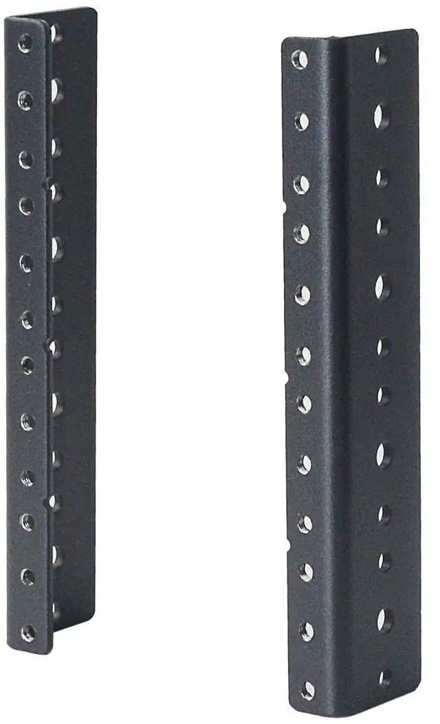 Alt view image 2 of 5 - RIVECO 2 PCS 4U Rack Rails, Tapered Holes Rack Mount Rails for Recording & Network Wooden Cabinet Mounting, 3.0 mm Thickness Steel Heavy Duty & 10-32 Rack Screws 100 PCS