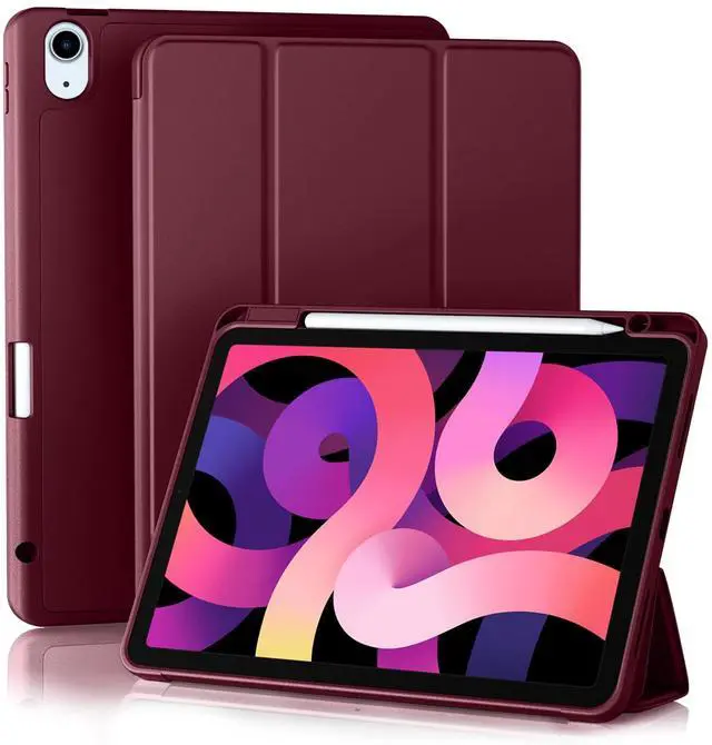 Main image of Akkerds Compatible with iPad Air 11 Inch Case 7th/6th Generation (M3/M2) 2025/2024, for iPad Air 5th/4th Generation Case 10.9 Inch 2022/2020 with Pencil Holder[Auto Sleep/Wake], WineRed