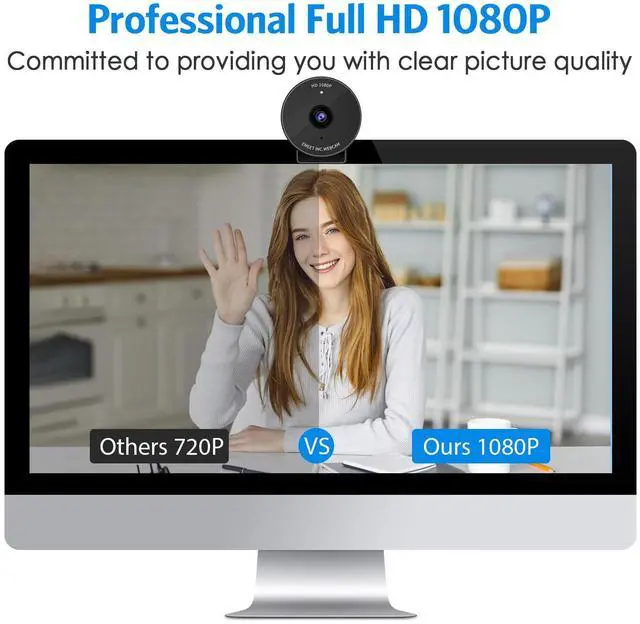 Alt view image 2 of 5 - EMEET C950 Webcam for PC, 1080P Webcam with Microphone&Privacy Cover, Auto Light Correction, 70deg FOV for Personal Use, Plug&Play Web Cam Protect Data, Perfect for Office Professionals&Remote Workers
