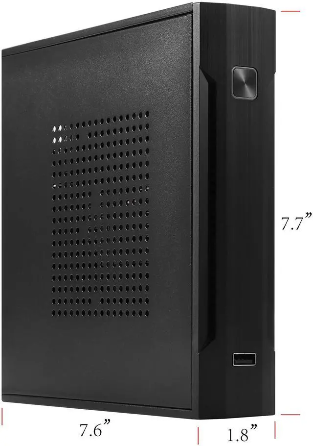 Alt view image 2 of 5 - Goodisory TX01 SECC Fanless Thin Mini-itx HTPC Chassis with 2.5" Drive Bay and Vertical Stand Foot (Black)