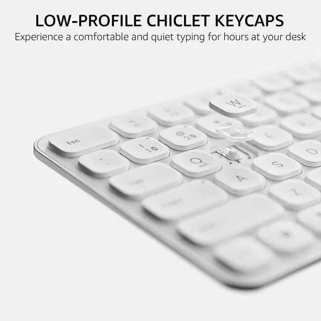 Alt view image 4 of 5 - Rapoo E9310M Wireless Keyboard for Mac/iPad/PC, Multi-Device Bluetooth Keyboard with Number Pad, Low-Profile, Quiet Typing, 99-Key, Battery Powered, Support 4 Devices for Windows, Linux, Chrome, Mac