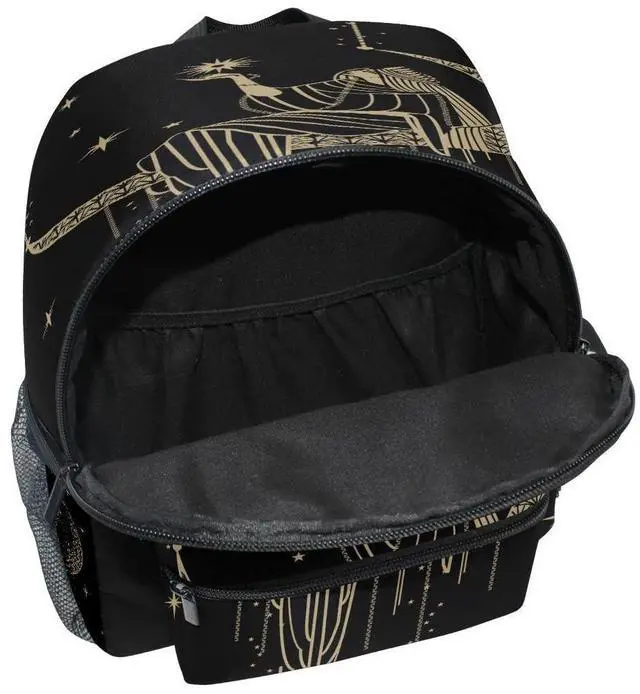 Alt view image 5 of 5 - Cute Toddler Backpack Mini Travel Bag Sacral Night Girl on Moon for Baby Girl Boy Age 3-7