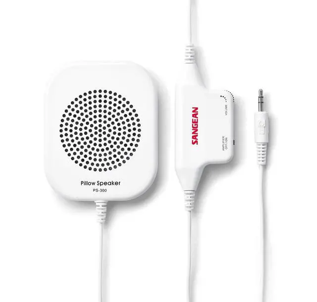 Alt view image 2 of 5 - Sangean PS-300 Pillow Speaker with in-line Volume Control and Amplifier (White)