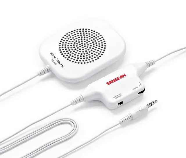 Alt view image 4 of 5 - Sangean PS-300 Pillow Speaker with in-line Volume Control and Amplifier (White)
