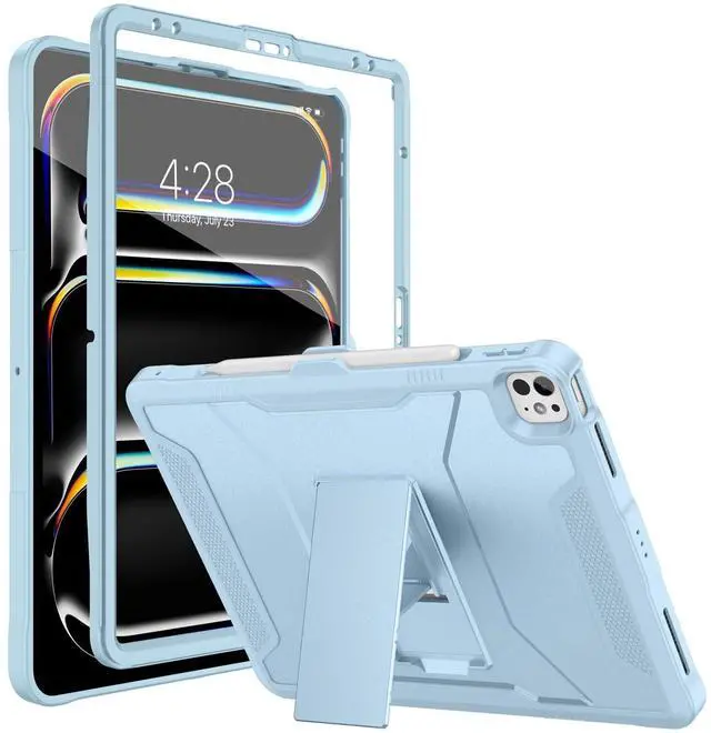 Main image of Soke Case for iPad Air 13 Inch M3/M2 (2025/2024),iPad Pro 13 Inch M4,iPad Pro 12.9(2022 2021 2020,6th/5th/4th Gen), Rugged Shockproof Protective Cover with Built-in Kickstand - Sky Blue