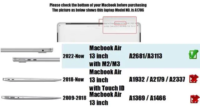 Alt view image 2 of 5 - Se7enline MacBook Air 13.6" M4 A3240 Case 2025, Frosted Gray Protective Shell & TPU Keyboard Cover - Scratch-Resistant Matte Finish