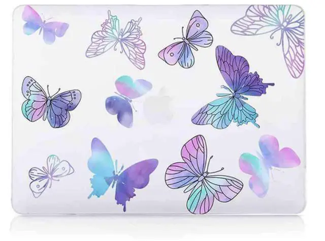 Alt view image 3 of 5 - Se7enline Compatible with MacBook 15 inch Case Model A1707 A1990 for 2019 2018 2017 2016 15-inch MacBook Pro Touch Bar Laptop Hard Shell Case&Keyboard Cover Skin&Touchpad Protector,Purple Butterfly