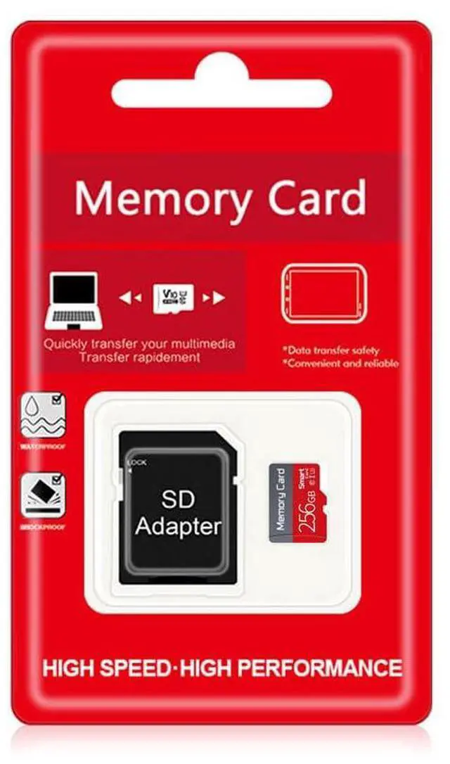 Main image of 256GB TF Card with SD Adapter, U3 Class 10 Ultra High Speed SD Card TF Memory Card for Camera Smartphone Tablet Drone