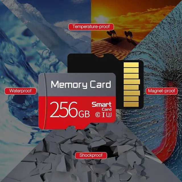 Alt view image 4 of 5 - 256GB TF Card with SD Adapter, U3 Class 10 Ultra High Speed SD Card TF Memory Card for Camera Smartphone Tablet Drone