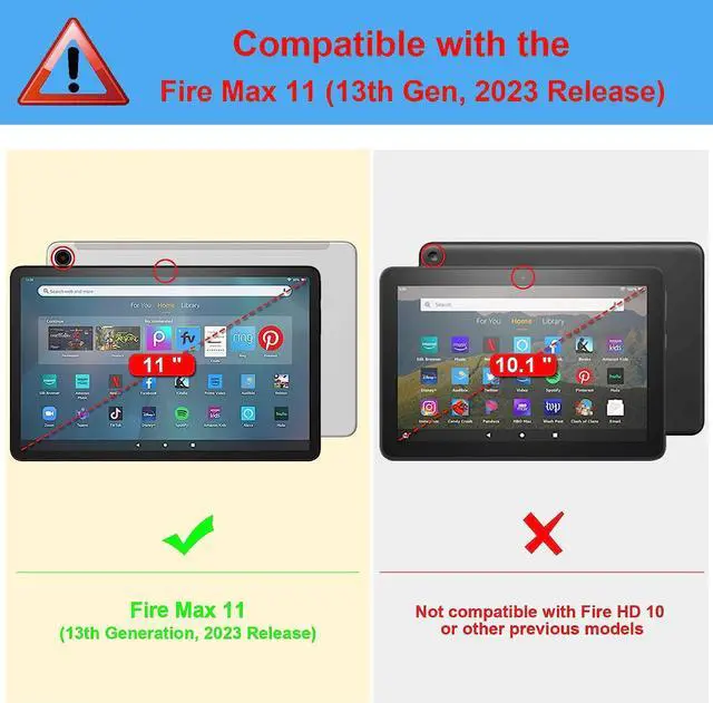 Alt view image 2 of 5 - Slim Case for Amazon Fire Max 11 Tablet (13th Generation, 2023 Release) + 1 Screen Clean Pad, Multi-Angle Stand PU Leather Soft TPU Inner Case with Auto Wake/Sleep, Flag Motorbike