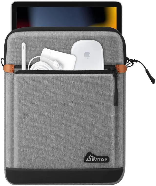 Alt view image 3 of 5 - 12.913 Inch Tablet Sleeve, Compatible with iPad Pro 13-inch/12.9-inch, Galaxy Tab S9 FE+ 12.4 / S9 FE 10.9, YKK Zippers, Detachable Strap, Hidden Handle