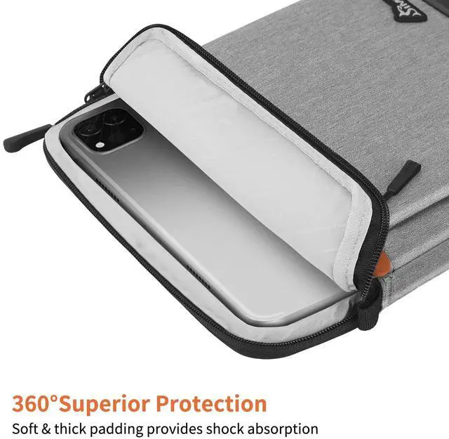 Alt view image 4 of 5 - 12.913 Inch Tablet Sleeve, Compatible with iPad Pro 13-inch/12.9-inch, Galaxy Tab S9 FE+ 12.4 / S9 FE 10.9, YKK Zippers, Detachable Strap, Hidden Handle