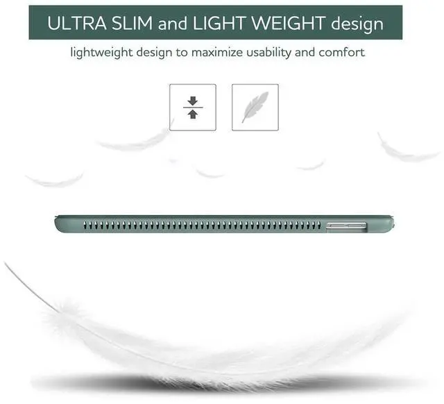 Alt view image 3 of 5 - SURITCH for iPad 9th/8th/7th Generation, iPad 10.2 Case, [Built in Screen Protector] [Pencil Holder] Lightweight Leather Smart Cover and Magnetic Trifold Stand for iPad 2021/2020/2019-Midnight Green