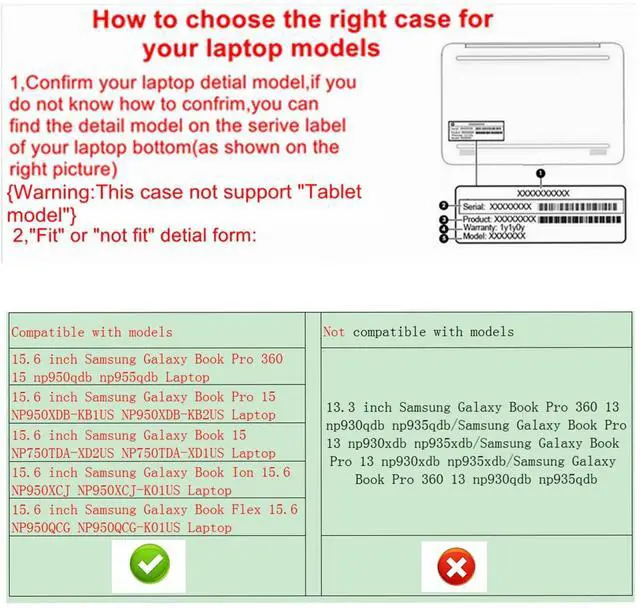 Alt view image 2 of 5 - Alapmk Protective Case for Samsung Galaxy Book3 360 15/Galaxy Book3 15 NP750XFG/Galaxy Book2 Pro 360 15 np950qed/Galaxy Book2 Pro 15 NP950XED NP950XEE/Galaxy Book Pro 15 NP950XDB 15.6",Black
