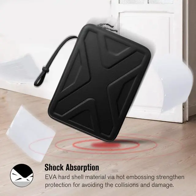Alt view image 5 of 5 - SITHON Hard Shell Laptop Sleeve Case for 11.6-inch Chromebook, Shock Absorption Computer Carrying Bag for 11.6" Samsung Chromebook 4/3/2, 12.4" Surface Laptop, 11.6'' Lenovo/Acer/HP Ultrabook (Black)