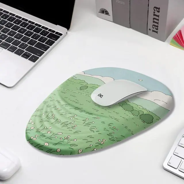 Alt view image 5 of 5 - Armanza Ergonomic Mouse Pad Wrist Support, Mouse Pad with Wrist Rest, Memory Foam Massage Design & Non-Slip PU Base MousePads for Pain Relief, Desk, Office, Home, Kawaii Japanese Anime