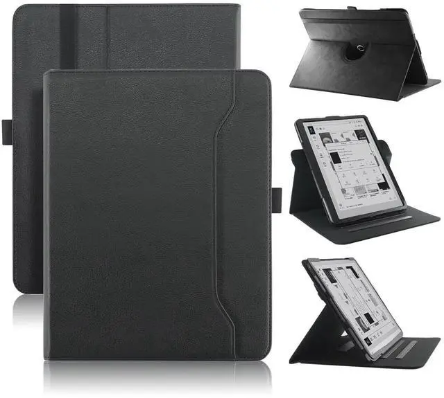 Main image of Tading Standing Premium PU Leather Case for Onyx Boox Go 10.3 Tablet (2024 Released), Lightweight Book Folio Cover with Auto Sleep/Wake (Black)