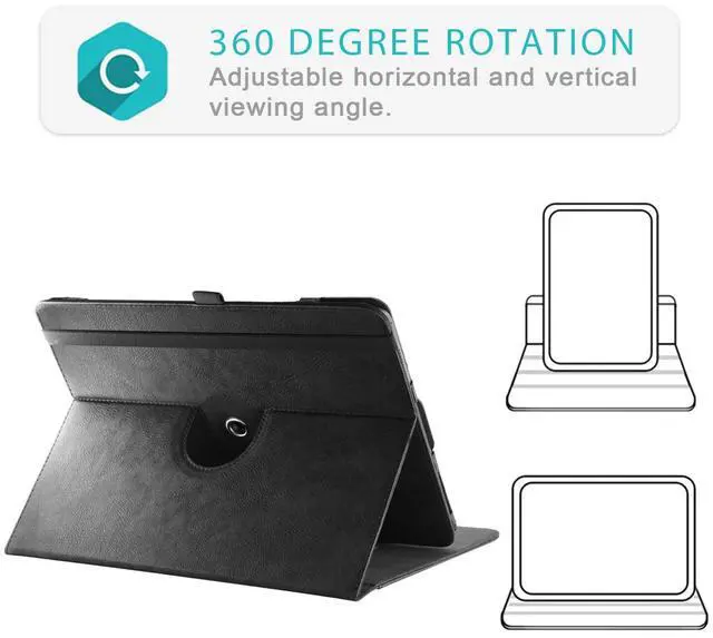 Alt view image 5 of 5 - Tading Standing Premium PU Leather Case for Onyx Boox Go 10.3 Tablet (2024 Released), Lightweight Book Folio Cover with Auto Sleep/Wake (Black)