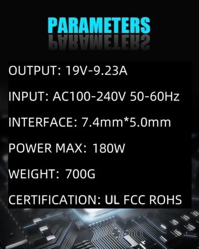 Alt view image 2 of 5 - SLRIOYS 180W Charger Compatible with Dell Alienware m15 m17 17 15 14 13 M17x M15x M14x M11x Alpha/Area-51m R1 R2 R3 R4 R5 R6 R7 Laptop (Compatible 150W 130W) Replacement Power Adapter