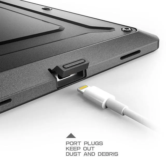 Alt view image 5 of 5 - SUPCASE [Unicorn Beetle Pro Series] Case Designed for iPad Pro 9.7 inch, with Built-In Screen Protector [Heavy Duty] Full-body Rugged Protective Dual Layer Case for iPad Pro 9.7 2016 (Black/Black)