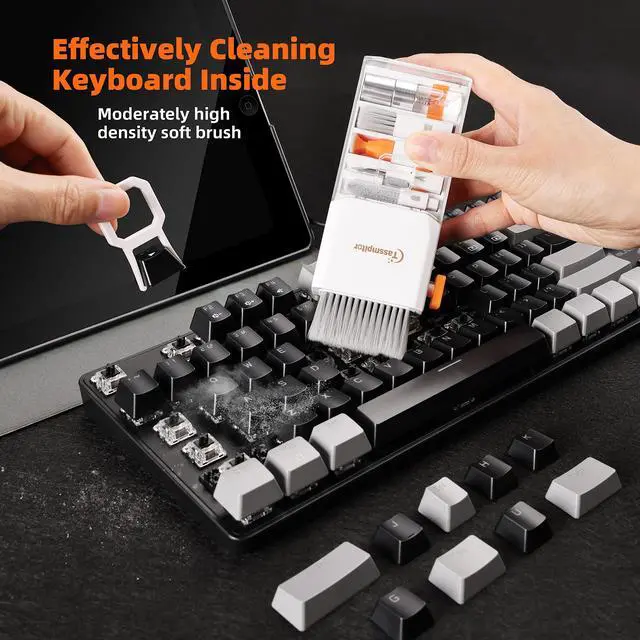 Alt view image 4 of 5 - Keyboard Cleaner Laptop Cleaning Kit, Keyboard Cleaning Kit Laptop Cleaner, Electronics Cleaning Tool,White, Purple