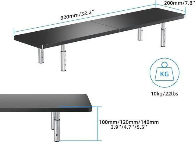 Alt view image 5 of 5 - suptek Laptop Stand for Desk,Computer Monitor Laptop Stand Riser for Printer, Notebook and All Flat Screen TV Display,3 Height Adjustable(MST016)