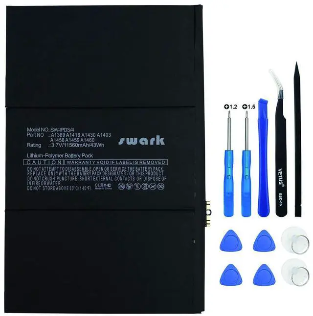 Main image of SWARK Replacement A1389 Battery Compatible with 3 3rd 4 4th A1389 A1416 A1430 A1403 A1458 A1459 A1460 616-0586 616-0593 616-0604 969TA103H 969TA110H with Tools