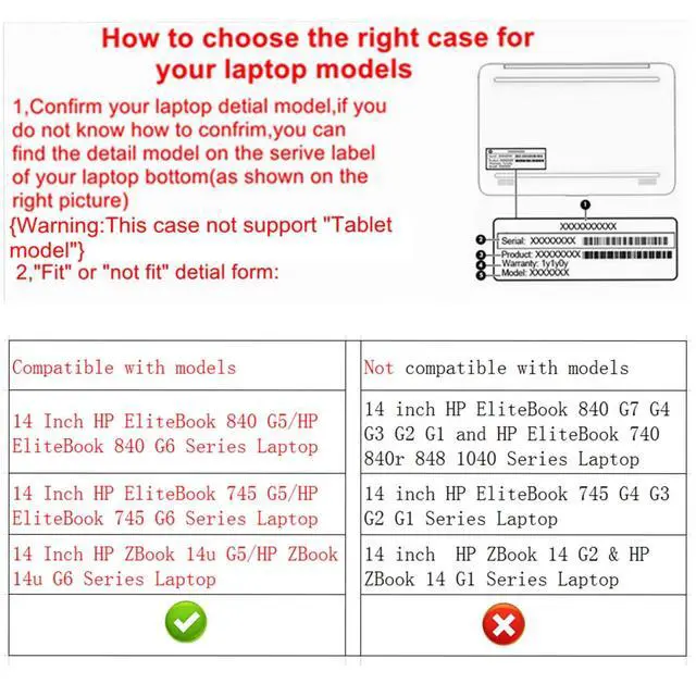 Alt view image 2 of 5 - Alapmk Protective Case Cover for HP EliteBook 840 G5 G6/EliteBook 745 G5 G6/ZBook 14u G5 G6 14" Laptop(Note:Not fit EliteBook 840 745 G4 G3 G2 G1/ZBook 14u G4/ZBook 14 G2/ZBook 14 G1),Black