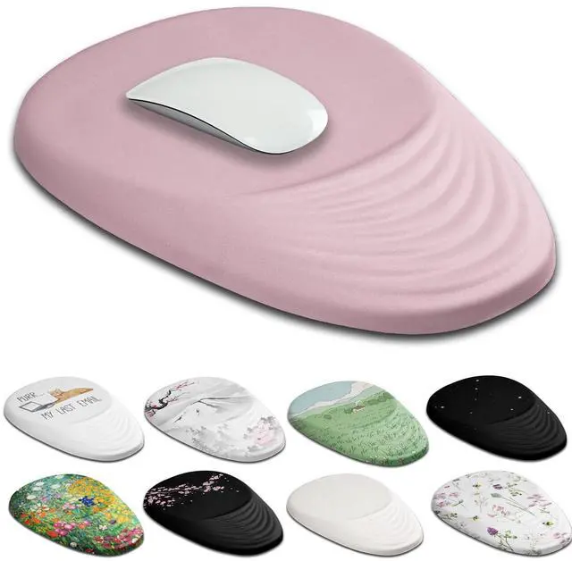 Main image of Armanza Ergonomic Mouse Pad Wrist Rest, Pink Mouse Pads with Wrist Support, Memory Foam Massage Design & Non-Slip PU Base MousePads for Pain Relief, Desk, Office, Home, Women
