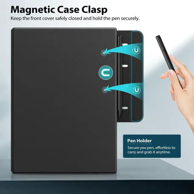 Alt view image 5 of 5 - TiMOVO Magnetic Case for Remarkable Paper Pro 11.8 Inch 2024, Lightweight Book Folio Cover with Buckle Pen Clasp for Remarkable Paper Pro Color Tablet, Support Auto Wake/Sleep, Black