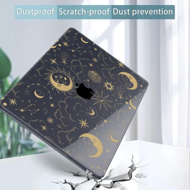 Alt view image 5 of 5 - Tuiklol for M4 MacBook Air 13.6 inch Case 2025-2022 Release M2 Chip Model A3240 A3113 A2681, Plastic Hard Shell Cover for MacBook Air 13.6 Liquid Retina Display with Touch ID, Moons and Stars