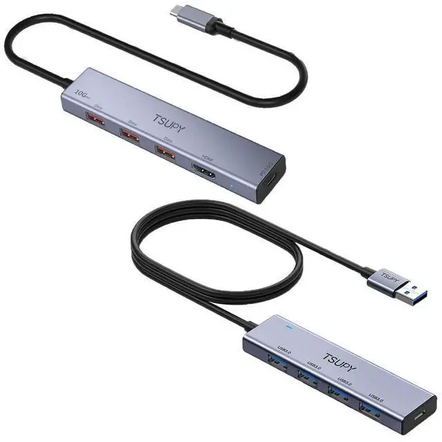 Main image of USB C HUB 10Gbps, TSUPY USB HUB with 4K 60Hz HDMI, 3* USB 3.2 A Ports, 100W Power Delivery USB Port, Multi USB C Splitter Adapter HUB for MacBook Air/Pro, iPad Air/Pro, iMac, Tablet,Phone