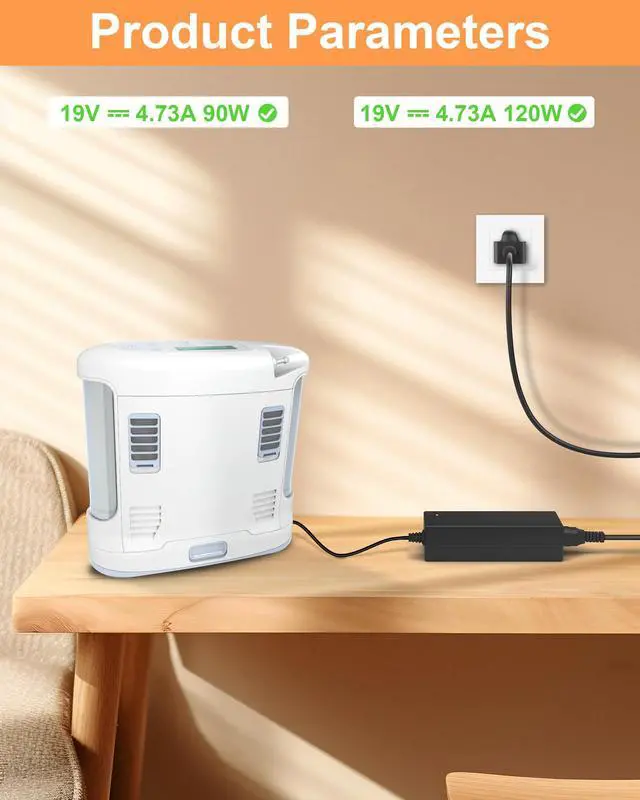 Alt view image 2 of 5 - VASTHOME 120W Charger for Inogen One G5 G4 G3 G2 G1 ADP-120RH BA-301 BA-302 BA-303 BA-107 BA-106 BA-207 BA-503 BA-401 BA-403 BA-307 BA-306 AC Adapter for Inogen One Charger,ETL Certified