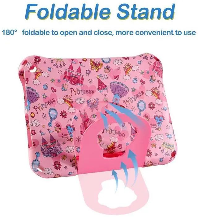 Alt view image 2 of 5 - Simicoo Kindle Fire HD 10 Tablet Case for Kids Boy Girl Princess Light EVA Foam Shockproof Kids Case with Stand Handle Kid-Proof for Fire HD 10 10.1 11th 13th Gen 2021 2023 Kid Pink