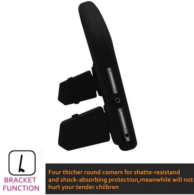 Alt view image 3 of 5 - Techcircle Kids Case for  Fire HD 8 6th/7th/8th Generation (2016/2017/2018), Tablet Case, Shockproof, Stand, EVA Foam, Black