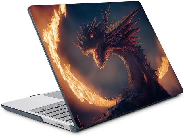 Alt view image 4 of 5 - Tuiklol Case for 13.5 Inch Microsoft Surface Laptop 5/4/3 Releases with Metal Palm Rest, Hard Shell Case with Screen Protector and Keyboard Cover +Dust Plugs Model 1951/1868,Fire Dragon