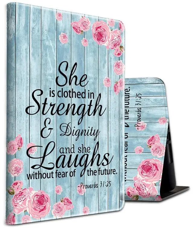 Main image of Fire HD 10 Tablet Case 2019/2017,Shockproof Slim PU Leather Stand Cover with Auto Sleep/Wake for All-New Amazon Kindle Fire 10,Bible Verse Quote Proverbs 31-25